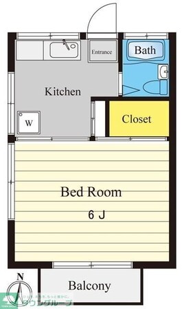 ハイツ山室Aの物件間取画像